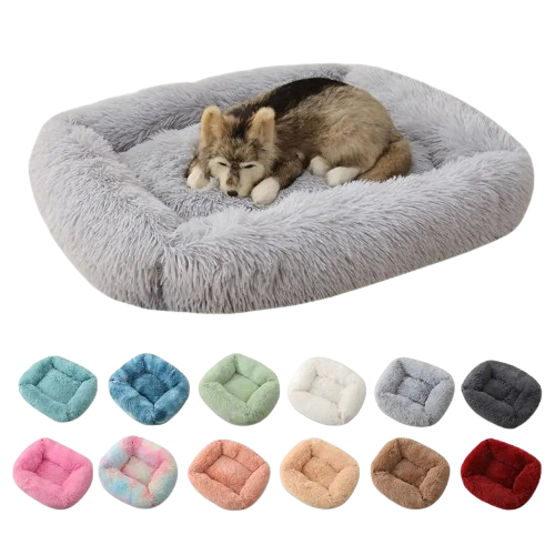 Luxury pet bed designed for dogs and cats, featuring soft plush fabric and a durable base for ultimate comfort and long-lasting use