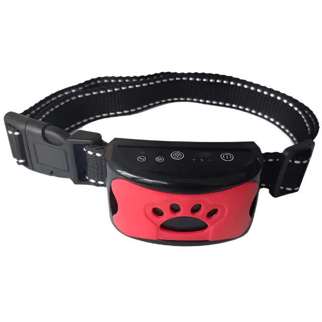 Safe and effective anti barking collar for dogs, with smart sensors that detect barking and deliver gentle vibrations for behavior correction, promoting calmness and quiet