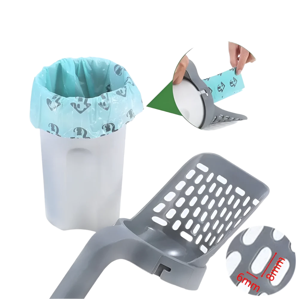 Efficient Cat Litter Shovel Scoop with a filter, perfect for sifting out waste and minimizing litter waste.