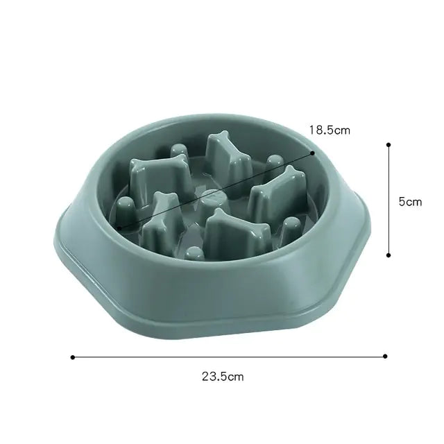 Anti-Gobble Slow Feeder Bowl: Durable slow-feeding pet bowl for dogs and cats, designed to encourage mindful eating and improve digestion.